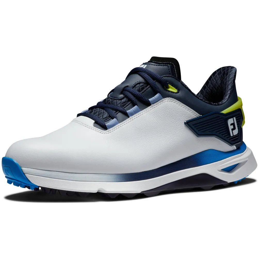 Footjoy Pro Slx Spikeless Waterproof Shoes - White/Navy/Blue Step Out Boldly