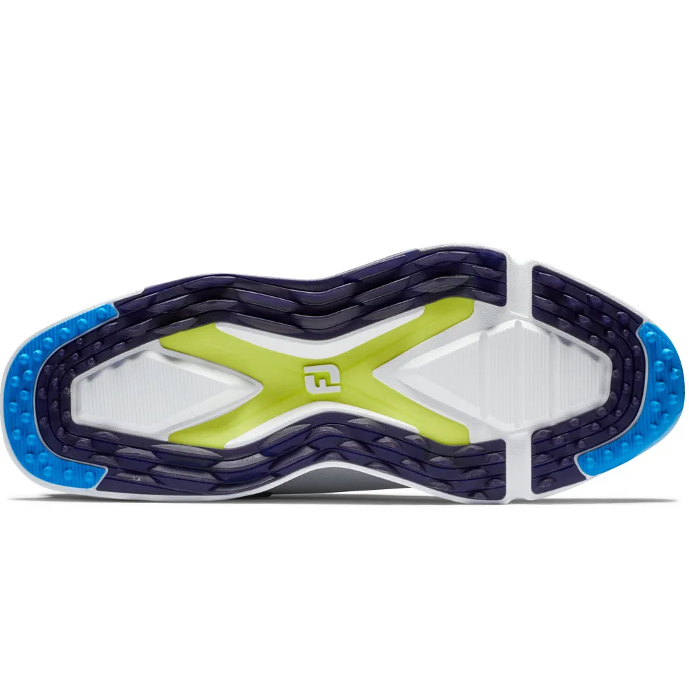 Footjoy Pro Slx Spikeless Waterproof Shoes - White/Navy/Blue Fearlessly You Deal Of The Century