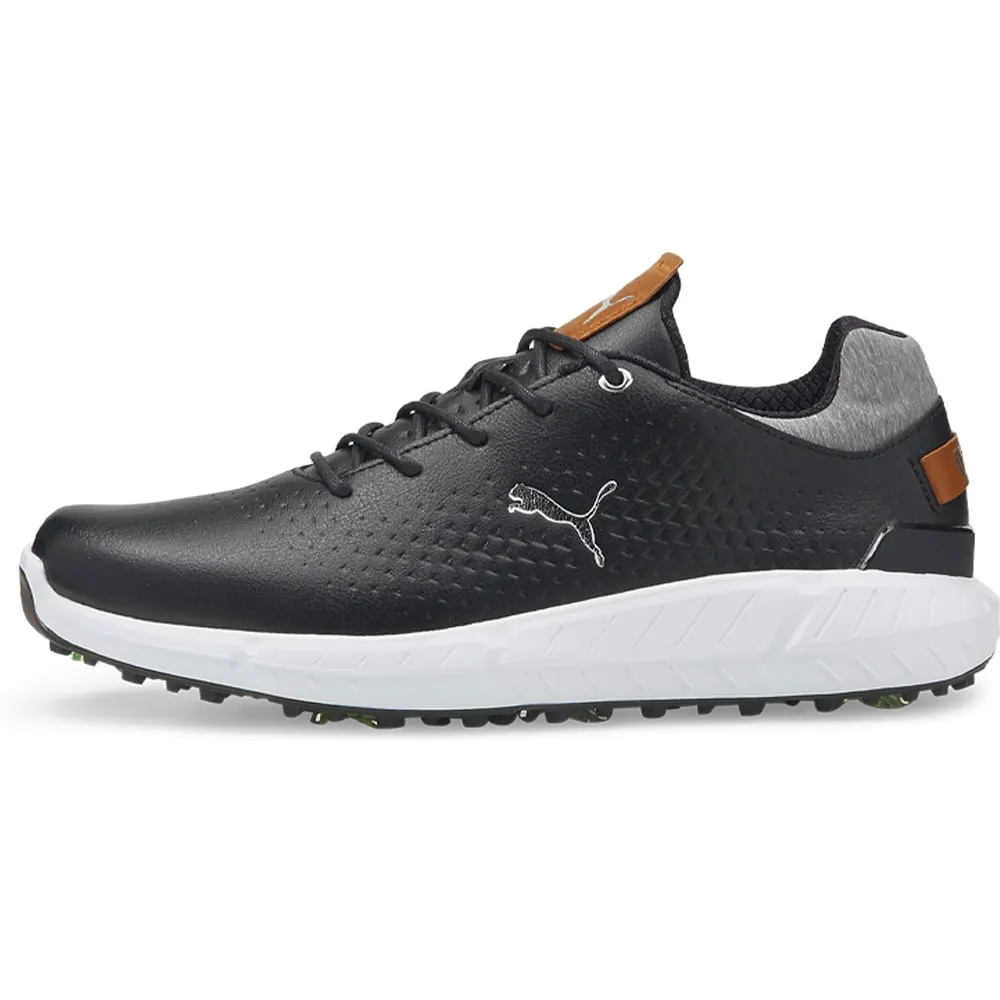 Puma Ignite Articulate Leather Spiked Waterproof Shoes - Black/Silver The Fast Lane Choice