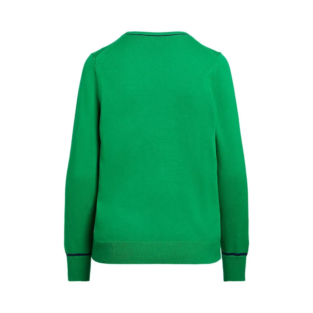 Big Savings Affordable Rlx Ralph Lauren Women'S Cotton Blend Long Sleeve Pullover - Cruise Green/French Navy