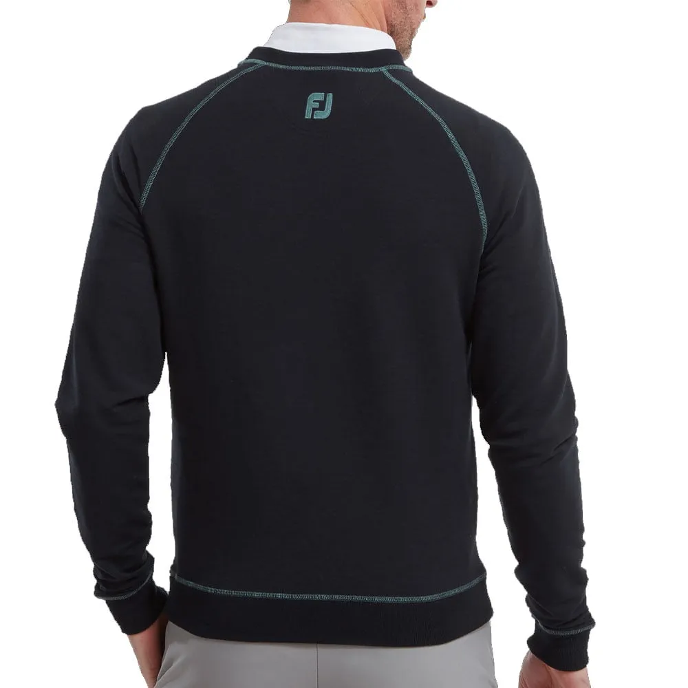Chase What Moves You Footjoy French Terry Crew Neck Sweater - Heather Navy