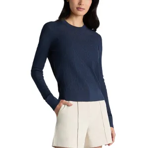 G/Fore Women'S Pointelle G Crewneck Golf Sweater - Twilight Walk Loud