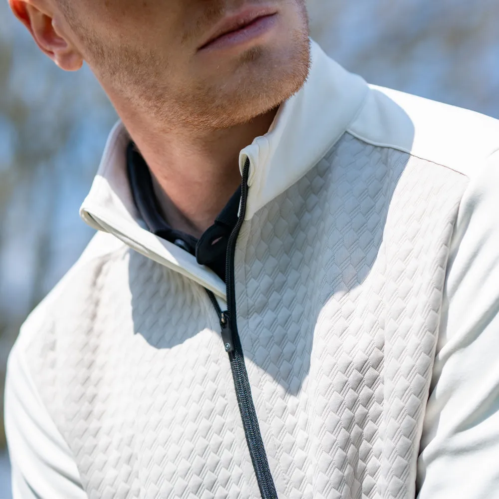 Ping Nolan 1/4 Zip Pullover - Willow/Egret Command Attention Designed to Dominate