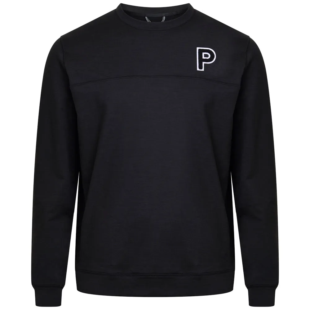 Break Boundaries Puma Cloudspun Patch Crewneck Sweater - Black Heather