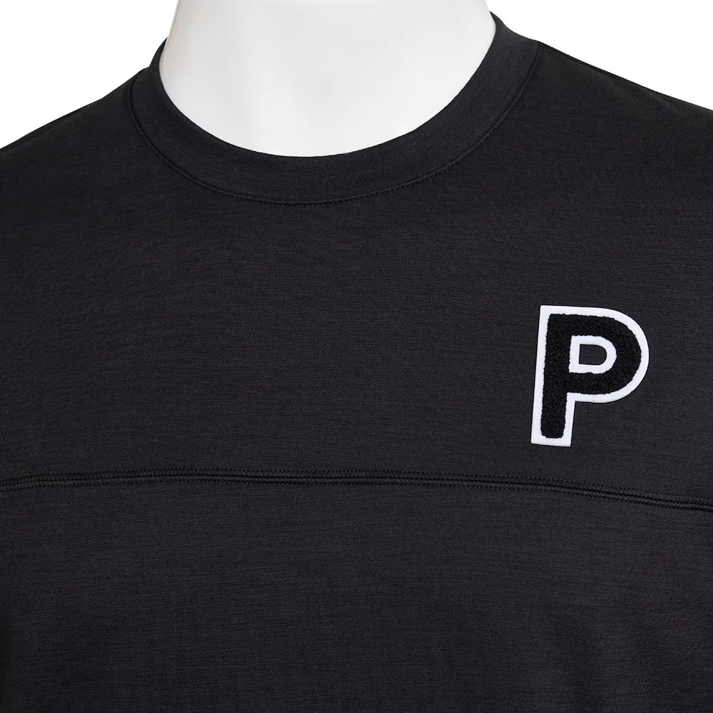 Confidence Starts Here Puma Cloudspun Patch Crewneck Sweater - Black Heather