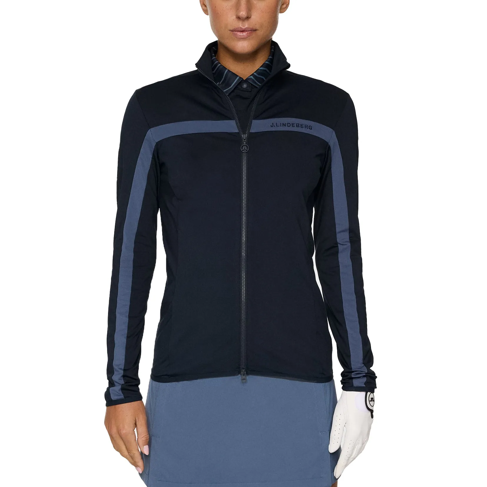 No Limits, Just Style Not for the Ordinary J.Lindeberg Women'S Seasonal Janice Golf Mid Layer - Jl Navy