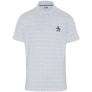 Father's Day Sale Original Penguin All Over Golf Ball Print Polo Shirt - Bright White