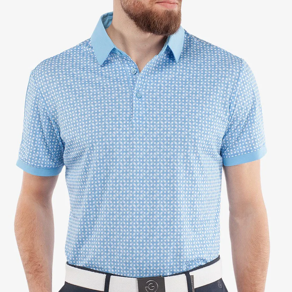 Galvin Green Melvin Polo Shirt - Alaskan Blue/White Own Every Step Holiday Sale