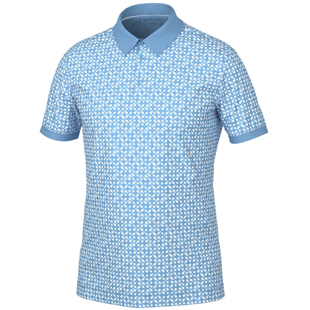 Economical All Eyes on You Galvin Green Melvin Polo Shirt - Alaskan Blue/White