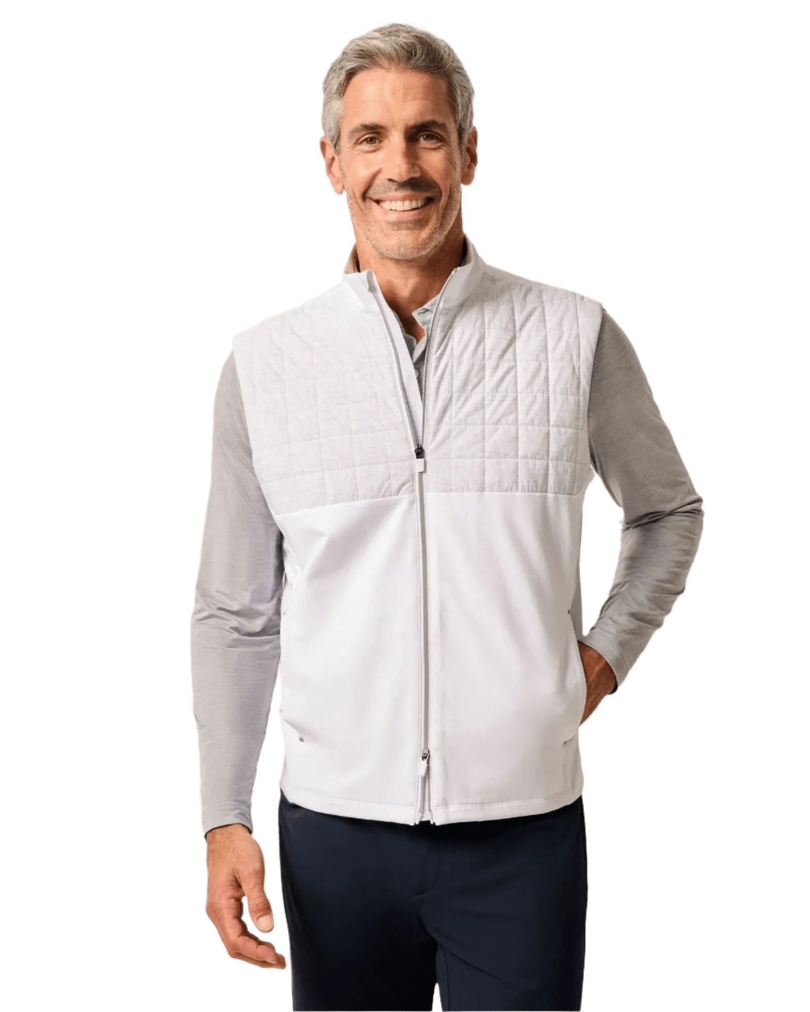 Johnnie-O - Filroy Mixed Media Performance Vest President's Day Sale Affordable