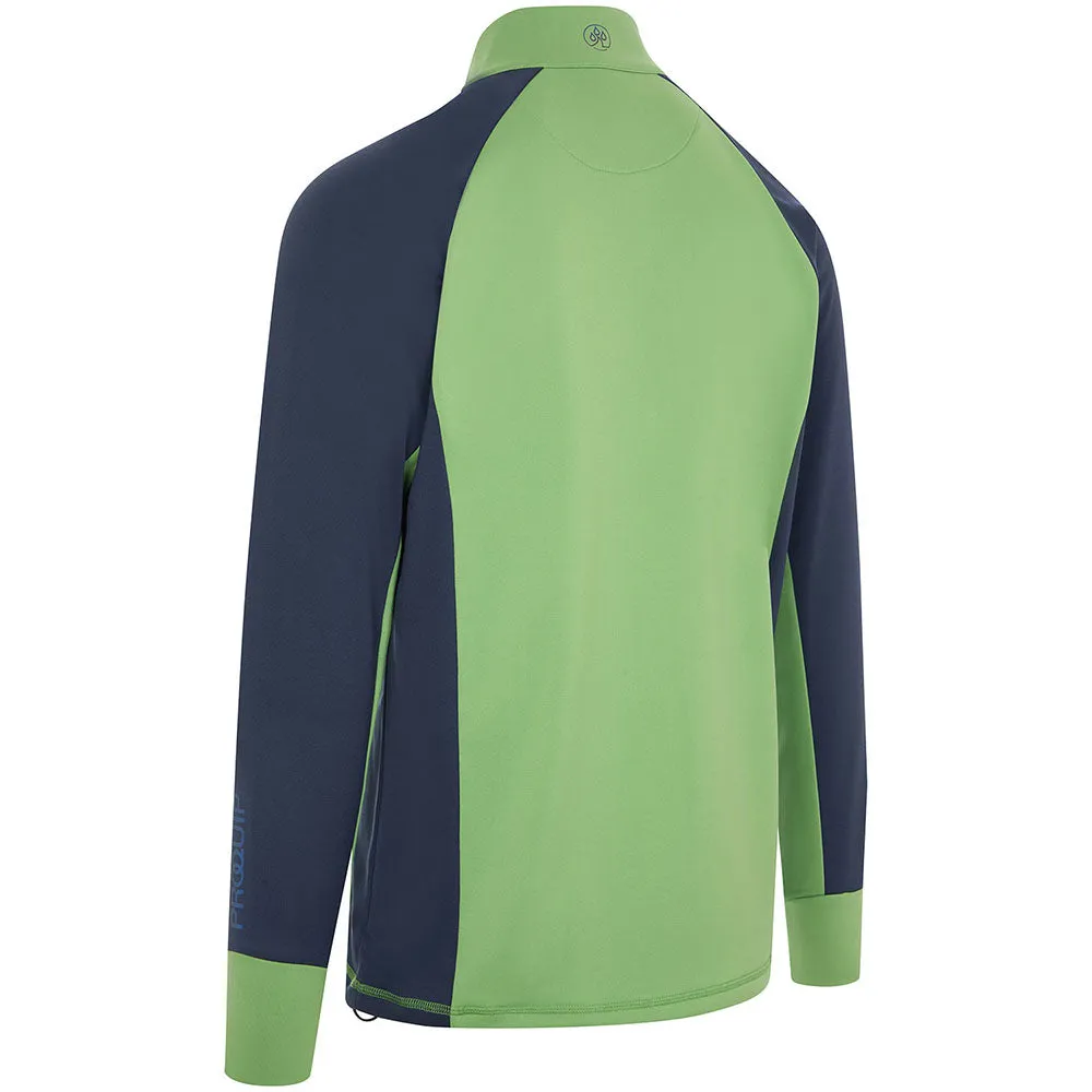 Proquip Pro Tech 1/2 Zip Pullover - Green/Navy Back To School Sale Exclusive Deal