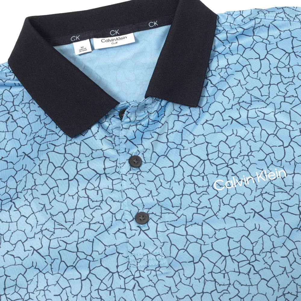 Black Friday Sale Lead with Style Calvin Klein Fracture Print Polo Shirt - Boy Blue