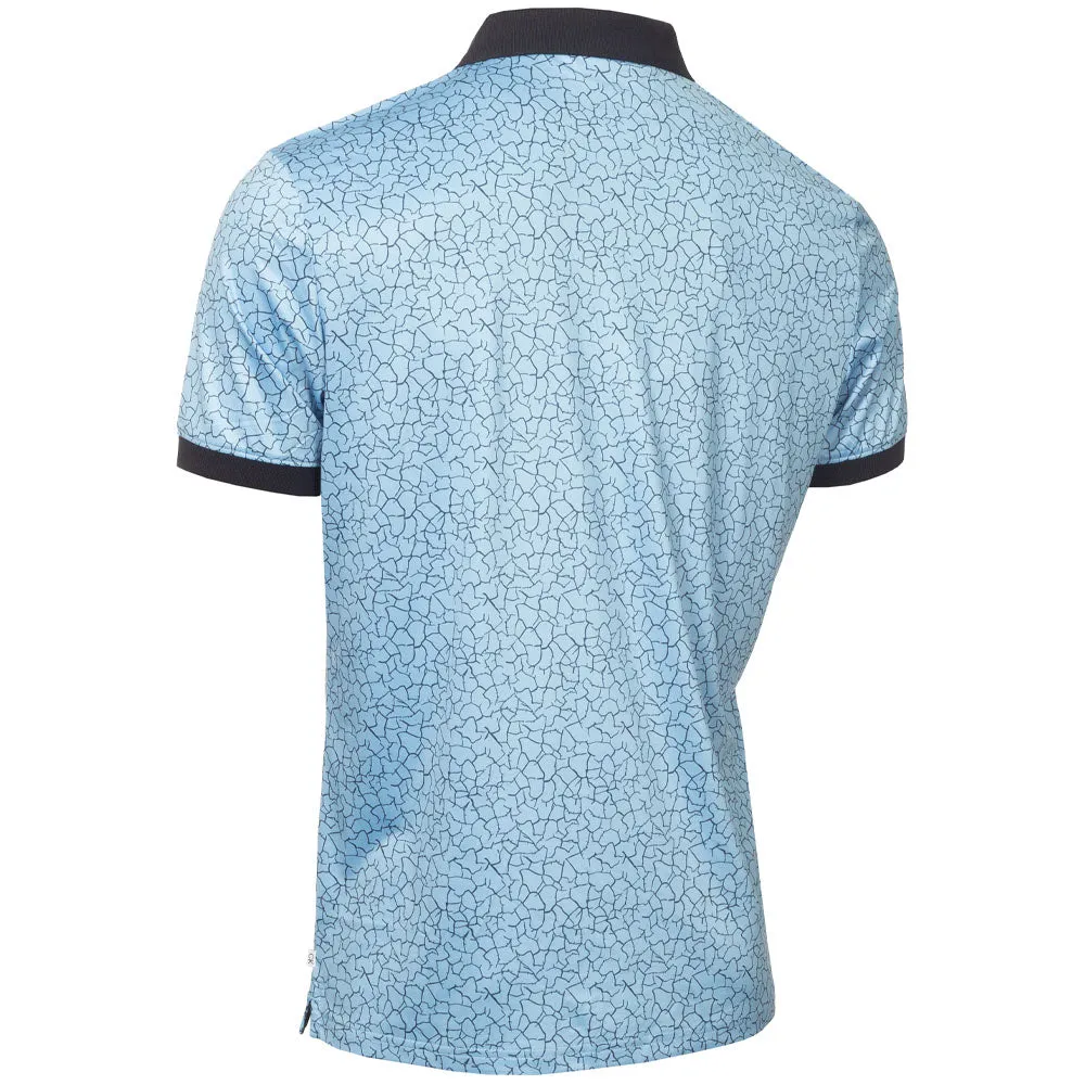 Calvin Klein Fracture Print Polo Shirt - Boy Blue New Year's Eve Sale Game-Changer Footwear