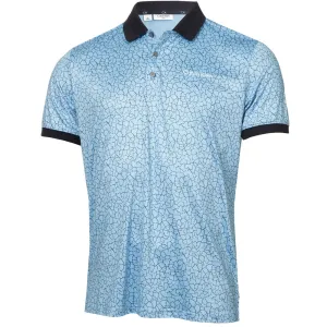 Calvin Klein Fracture Print Polo Shirt - Boy Blue Winter Sale