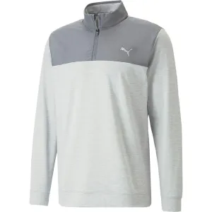 Confidence Starts Here Budget Friendly Puma Cloudspun Colour Block 1/4 Zip Pullover - Quiet Shade/High Rise Heather