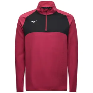 Mizuno Contrast 1/4 Zip Pullover - Burgundy Christmas Day Sale