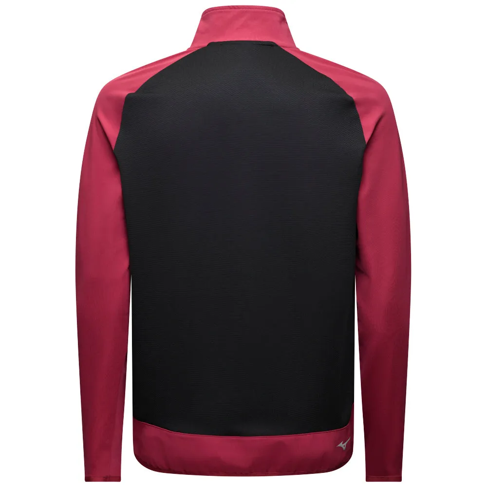 Break Boundaries Mizuno Contrast 1/4 Zip Pullover - Burgundy