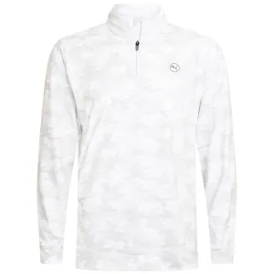 Black Friday Deal Walk with Purpose Puma Cloudspun Camo 1/4 Zip Pullover - White Glow