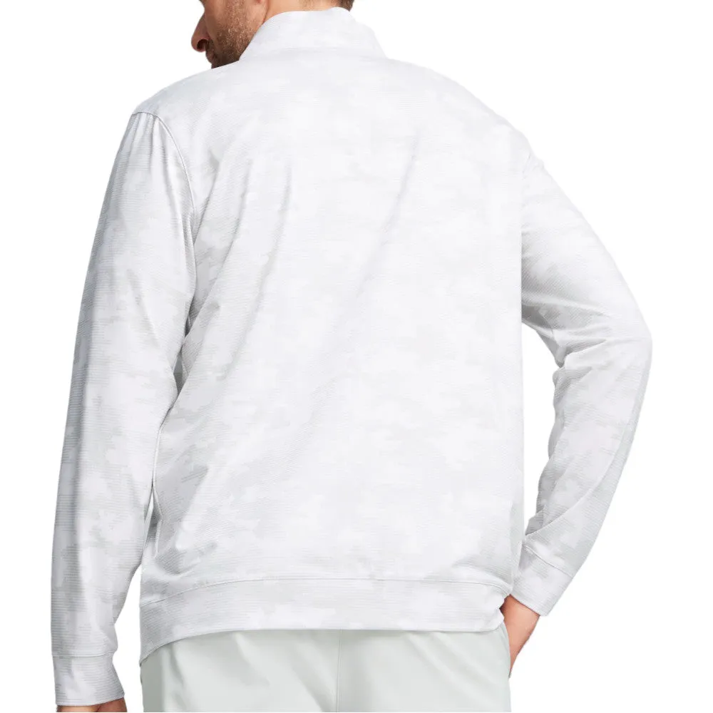 Command Attention Unapologetically You Puma Cloudspun Camo 1/4 Zip Pullover - White Glow