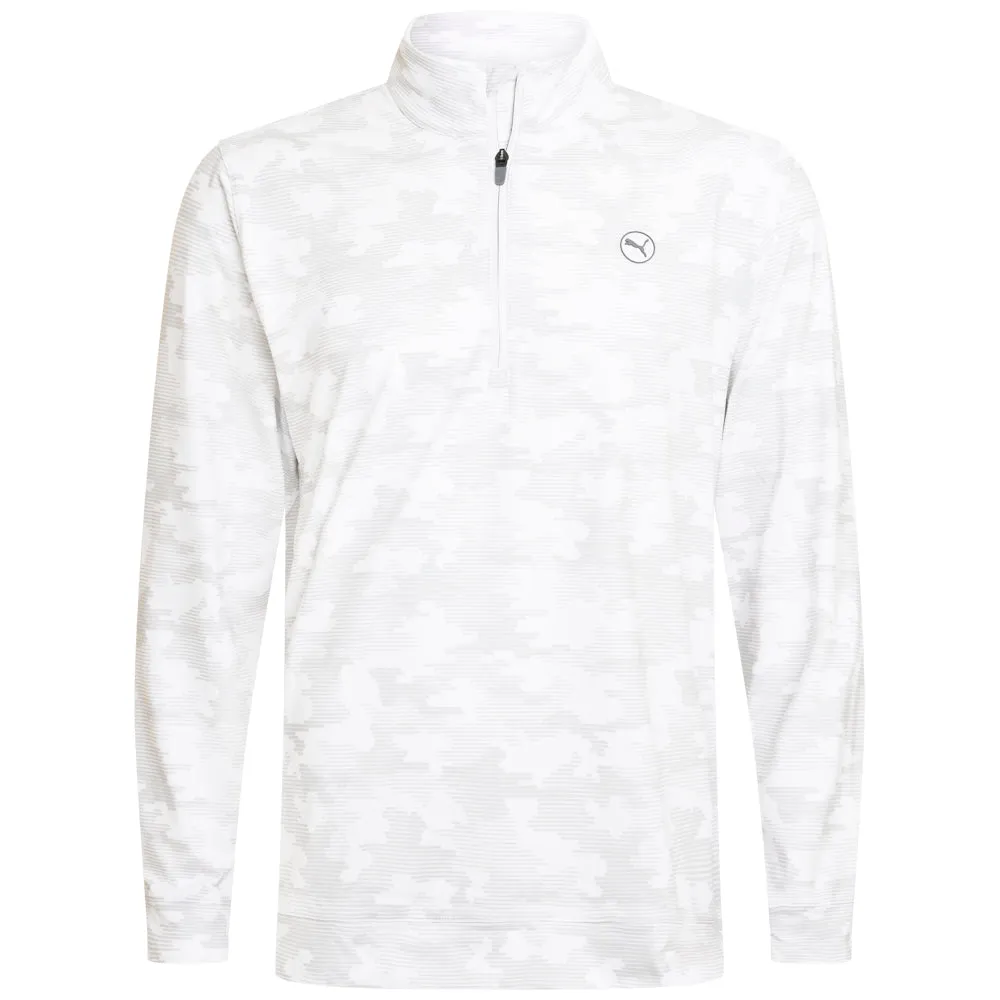 Black Friday Deal Walk with Purpose Puma Cloudspun Camo 1/4 Zip Pullover - White Glow