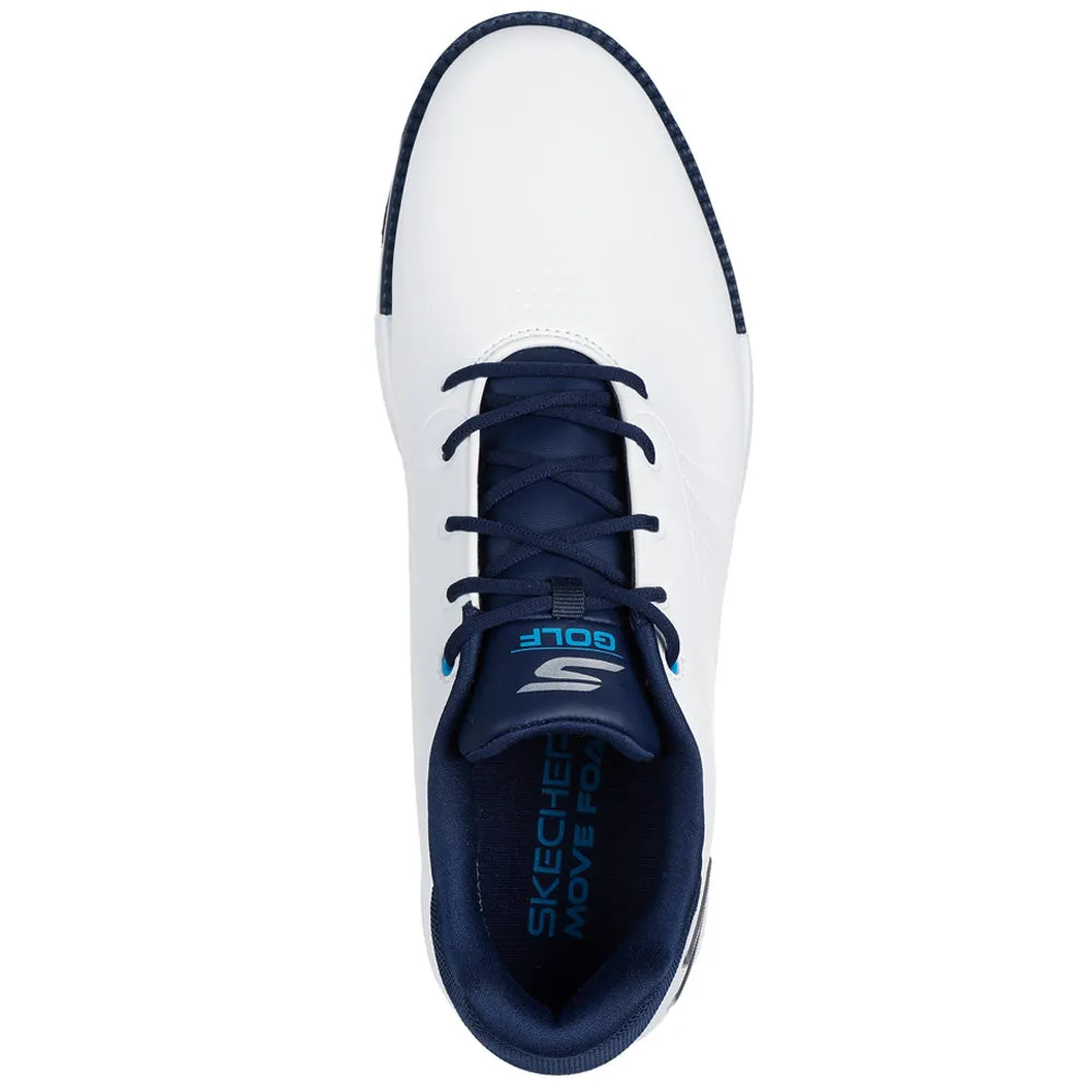 Father's Day Sale Economical Skechers Go Golf Tempo Mens Spiked Waterproof Shoes - White/Navy
