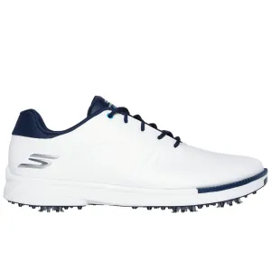 Skechers Go Golf Tempo Mens Spiked Waterproof Shoes - White/Navy Own Every Step