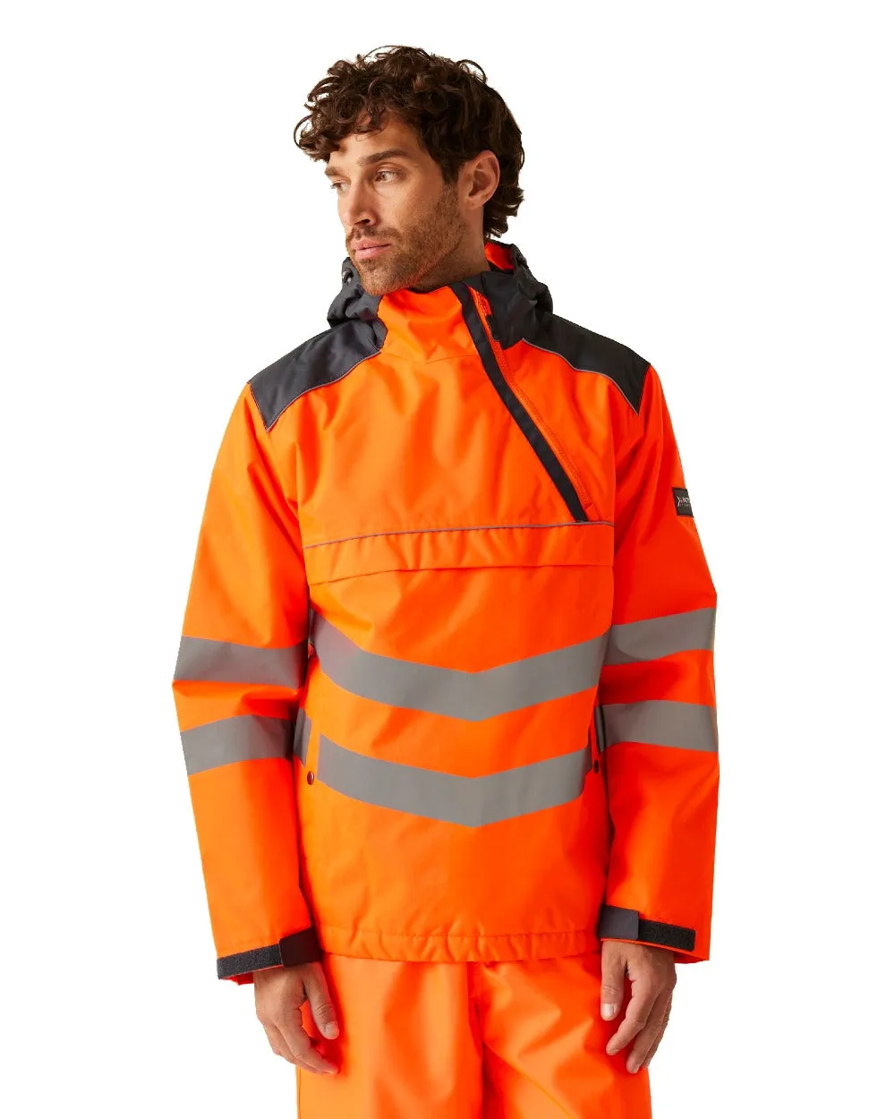 Regatta Mens Hi-Vis Waterproof Reflective Overhead Bomber Jacket Men's Jackets and Coats