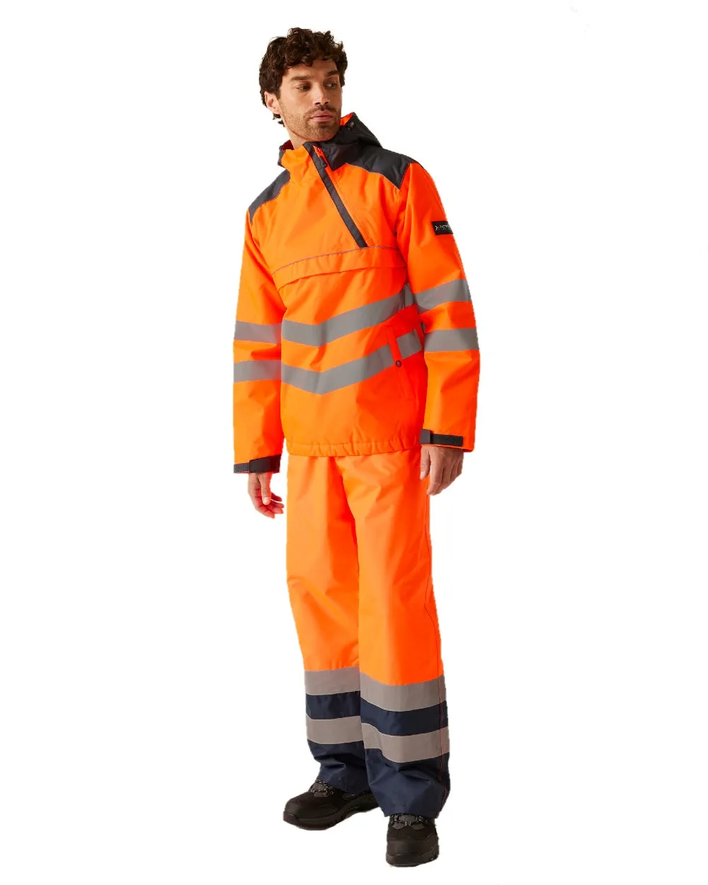 Regatta Mens Hi-Vis Waterproof Reflective Overhead Bomber Jacket Men's Jackets and Coats