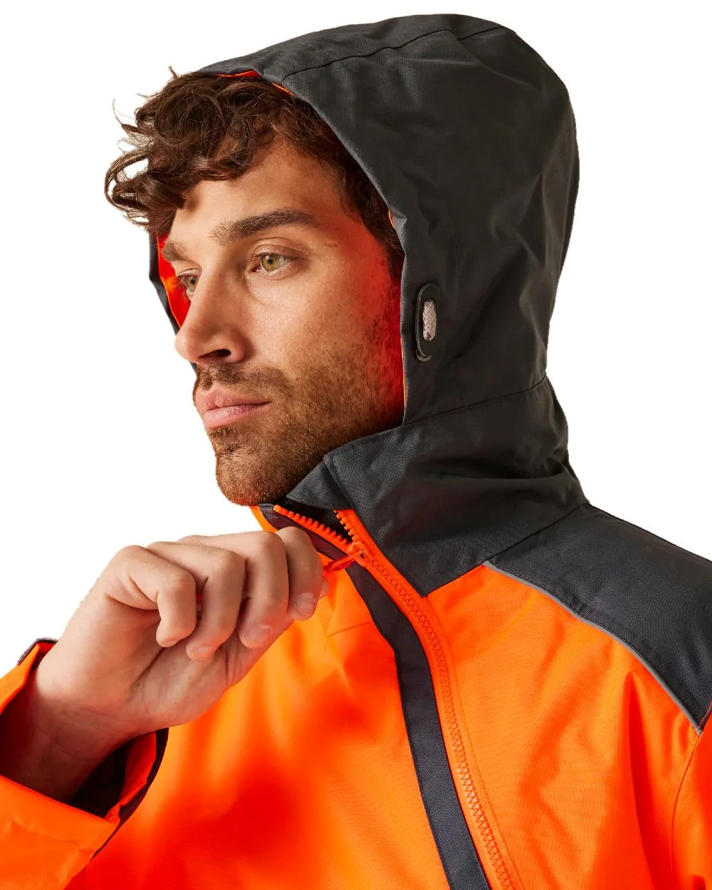 Regatta Mens Hi-Vis Waterproof Reflective Overhead Bomber Jacket Men's Jackets and Coats