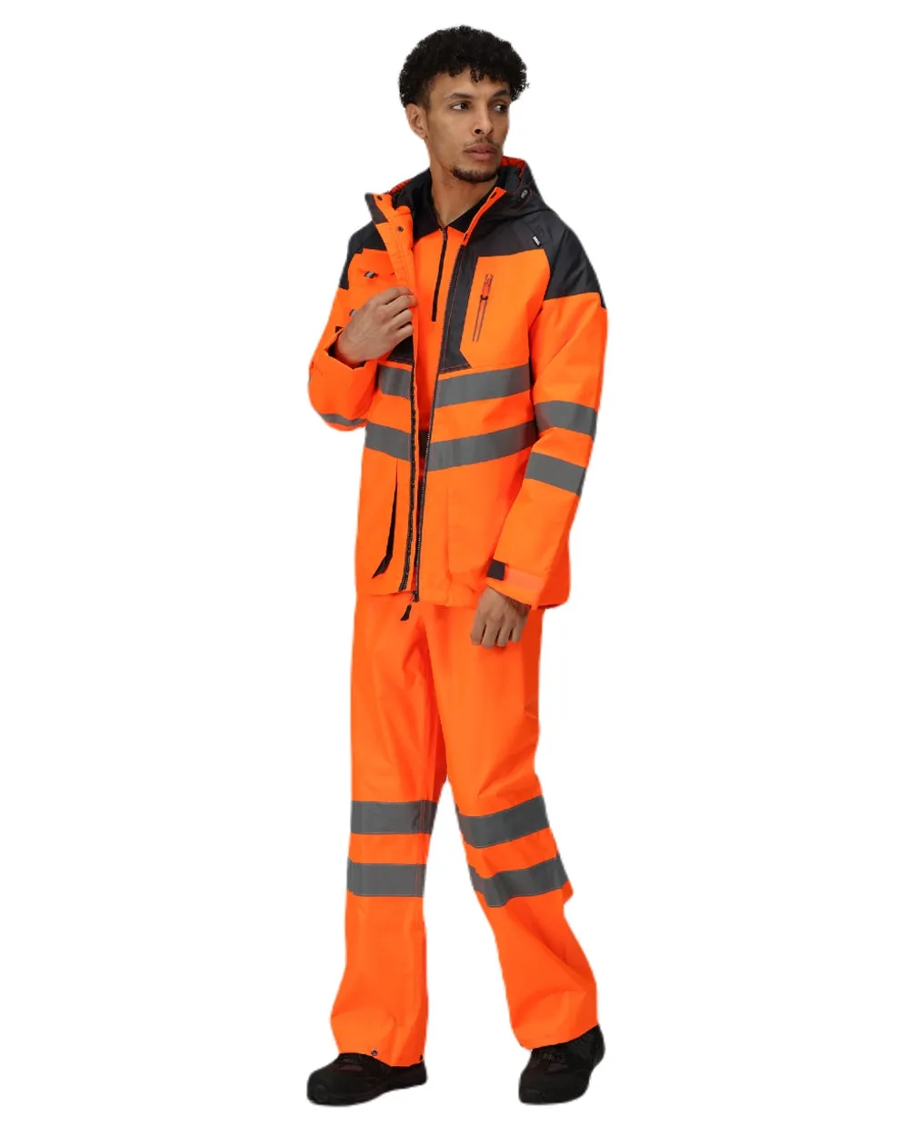 Regatta Mens Hi-Vis Waterproof Reflective Parka Jacket Men's Waterproof Jackets