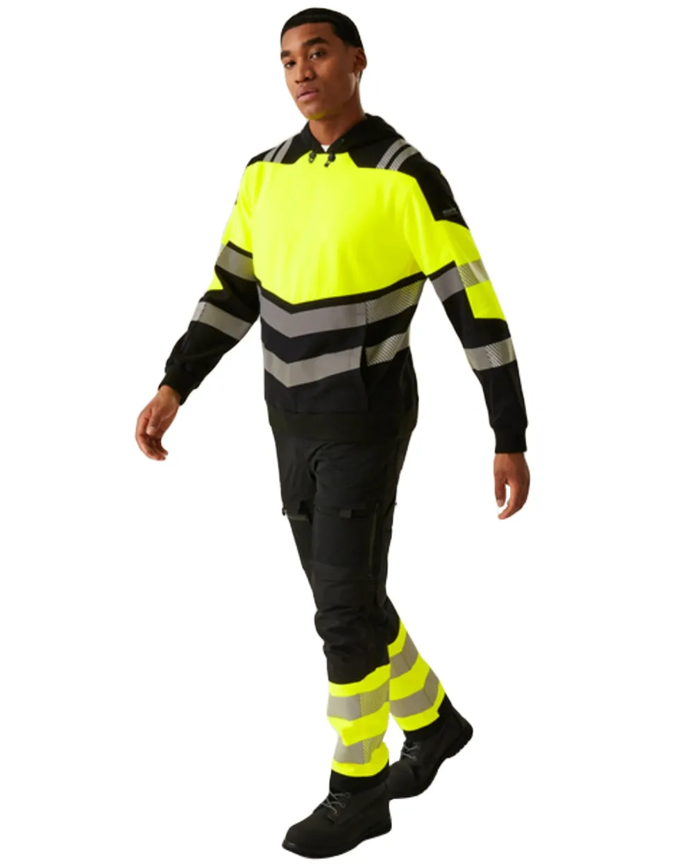 Regatta Mens Hi-Vis X-Pro Hoodie Class 2 Hooded Sweatshirts Men