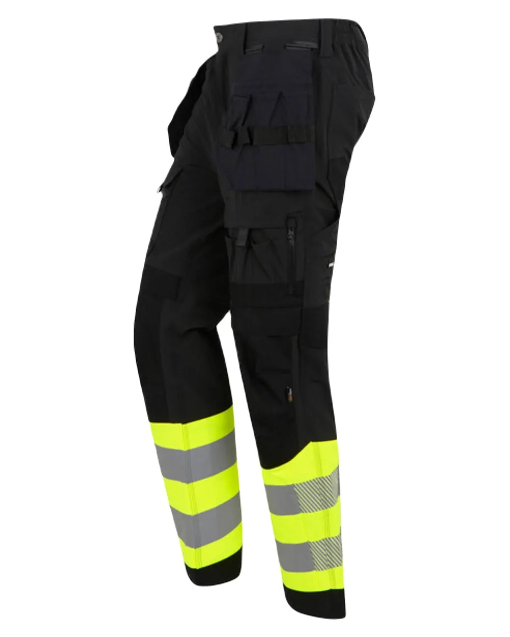 Regatta Mens Hi-Vis X-Pro Stretch Holster Trousers Class 1 Heavy Duty Work Pants