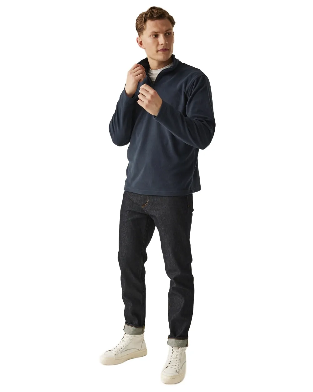 Regatta Mens Micro Zip Neck Fleece Winter Flannel Shirts