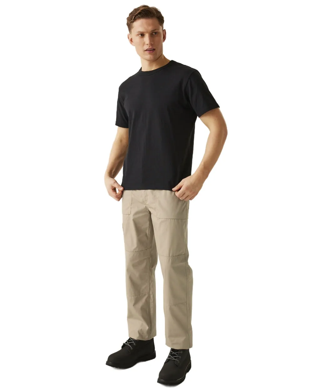 Regatta Mens Multi Pocket Action Trousers Long Leg Heavy Duty Work Pants