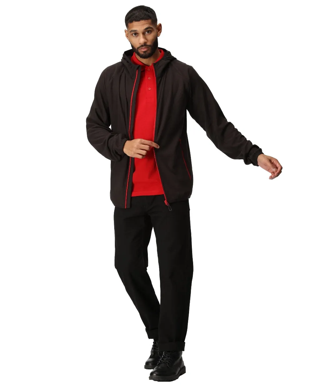 Regatta Mens Navigate Full Zip Fleece Jacket Hooded Sweatshirts Men