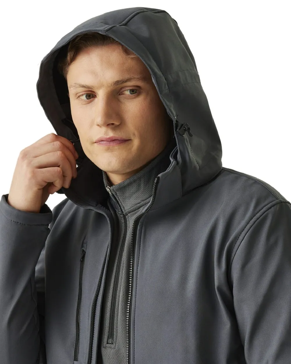 Regatta Mens Venturer 3 Layer Printable Hooded Softshell Jacket Men's Jackets and Coats