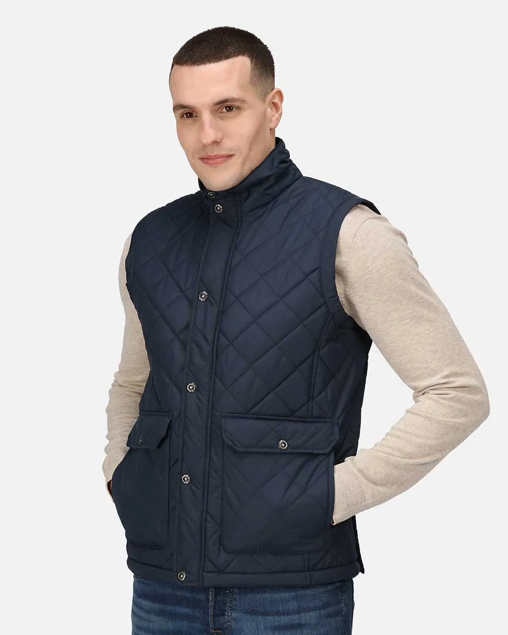 Regatta Tyler Diamond Quilt Bodywarmer Tartan Plaid Shirts Men