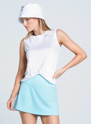 Made to Move Walk Tall Retro Stripe Twist Front Tank