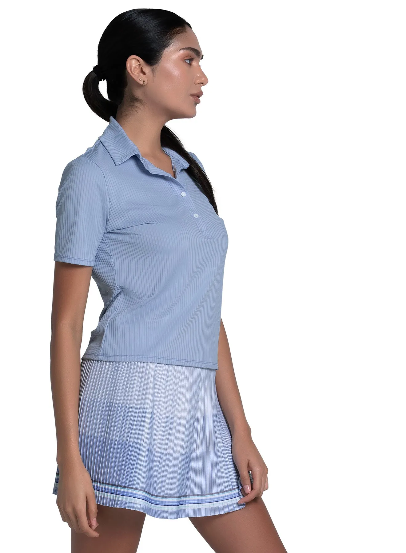 Unleash Your Power Make a Statement Rib Polo Short Sleeve