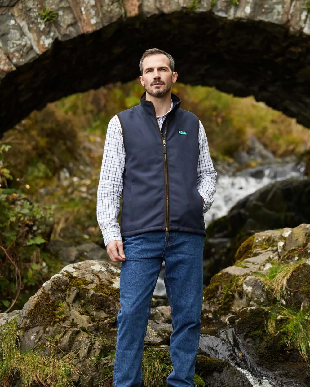 Ridgeline Mens Monarch Gilet Tattersall Dress Shirts