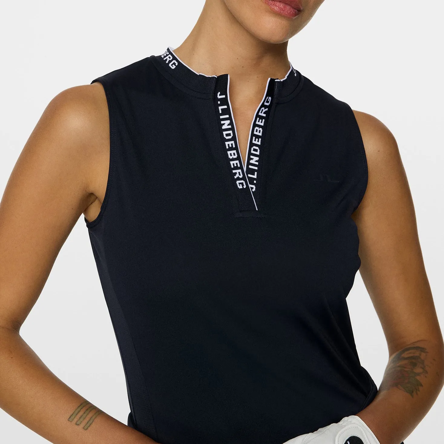 J.Lindeberg Women'S Leya Sleeveless Golf Shirt - Jl Navy Autumn Sale
