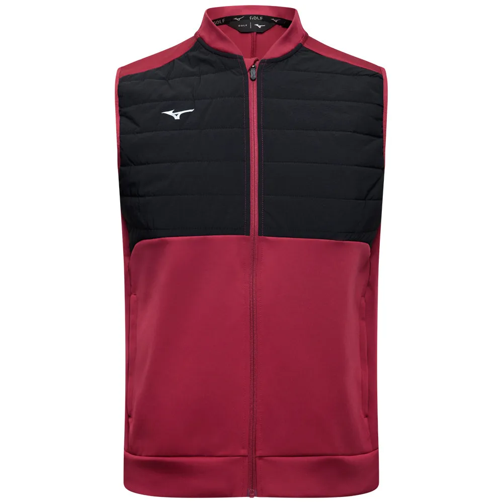 Mizuno Hybrid Bomber Gilet - Burgundy Special Offer