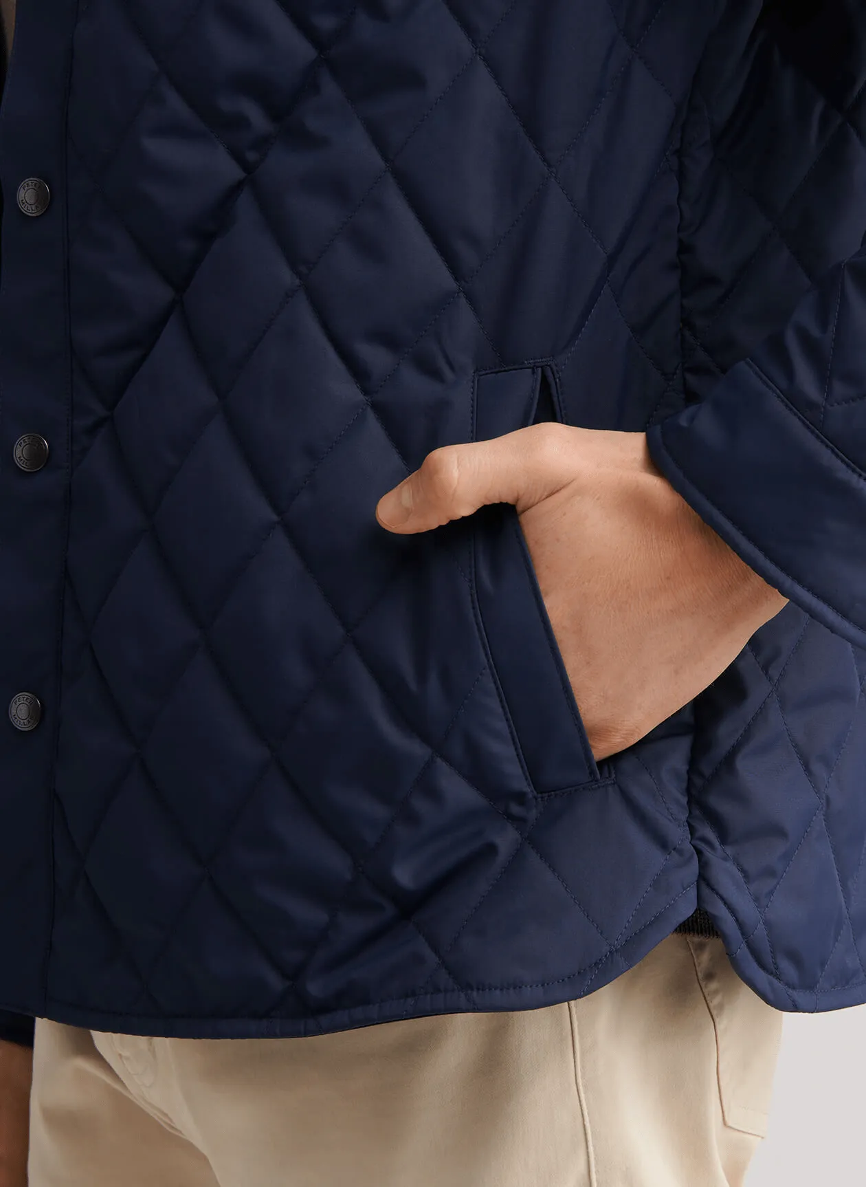 Never Just Walk Peter Millar - Men'S Brighton Shirt Jacket - Navy