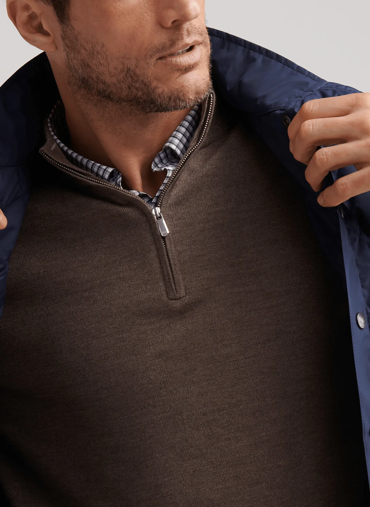 Economical Peter Millar - Men'S Brighton Shirt Jacket - Navy