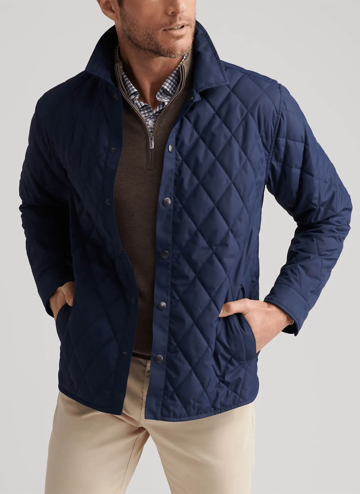 Autumn Sale Mother's Day Sale Peter Millar - Men'S Brighton Shirt Jacket - Navy
