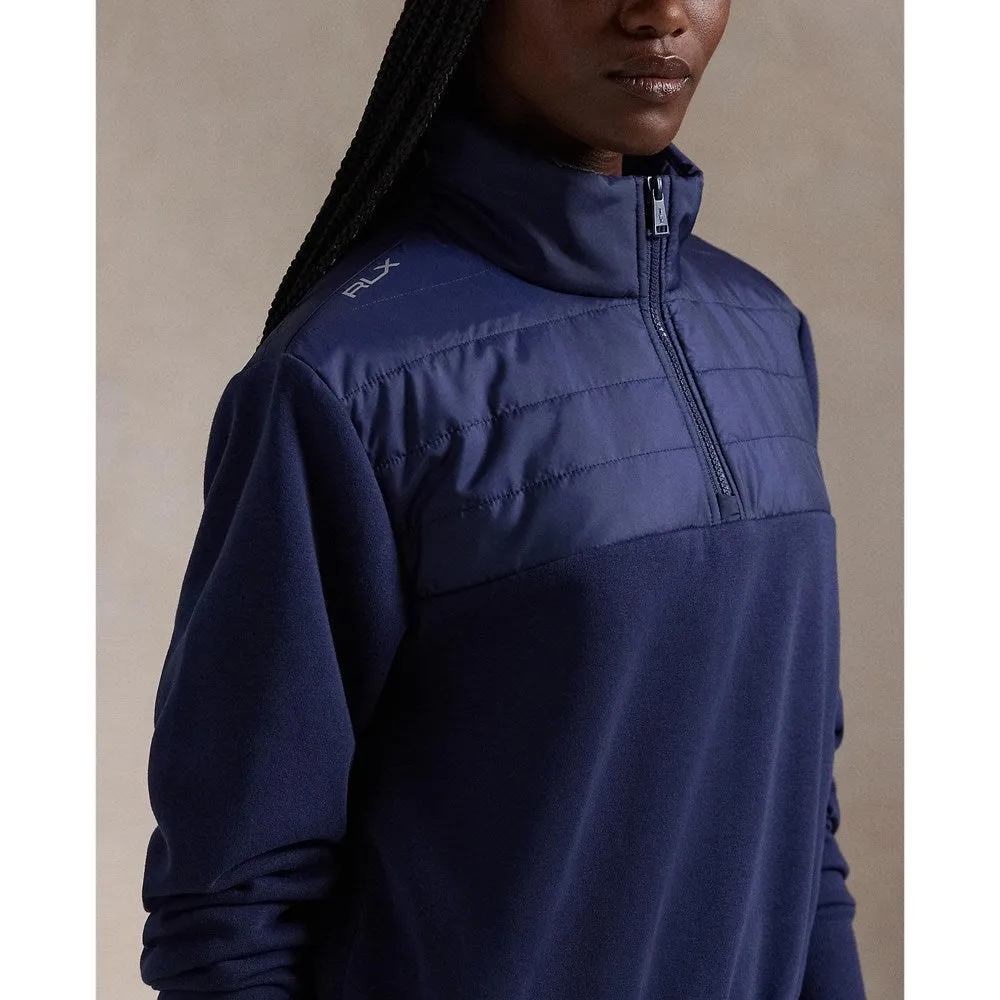 Limited Time Offer Stay in Motion Rlx Ralph Lauren Women'S Hybrid Quilted Fleece Half-Zip Pullover - Refined Navy