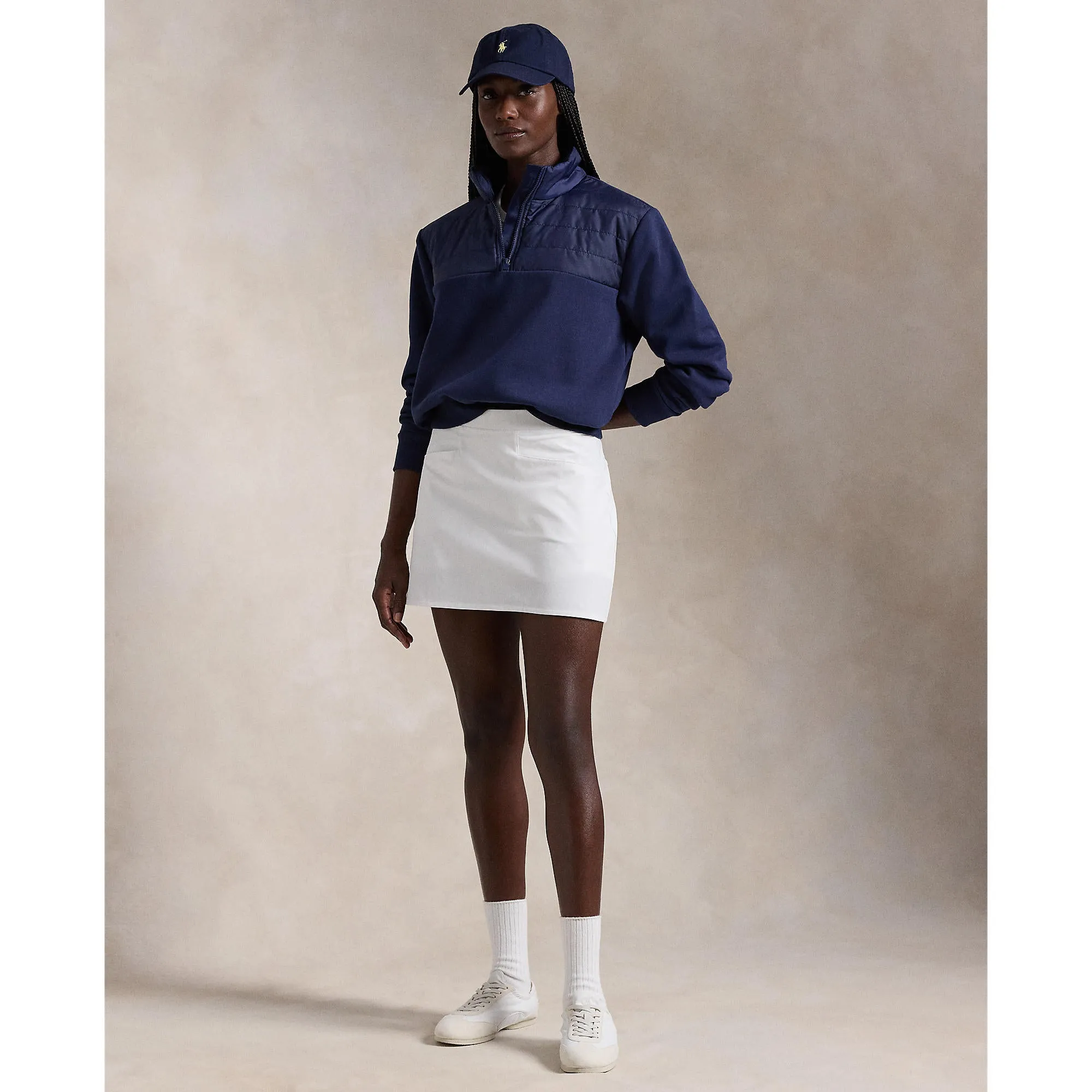 Rlx Ralph Lauren Women'S Hybrid Quilted Fleece Half-Zip Pullover - Refined Navy Great Value