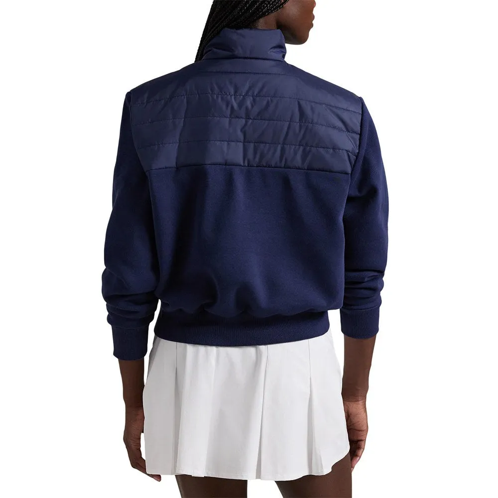 Rlx Ralph Lauren Women'S Hybrid Quilted Fleece Half-Zip Pullover - Refined Navy Redefine Classic