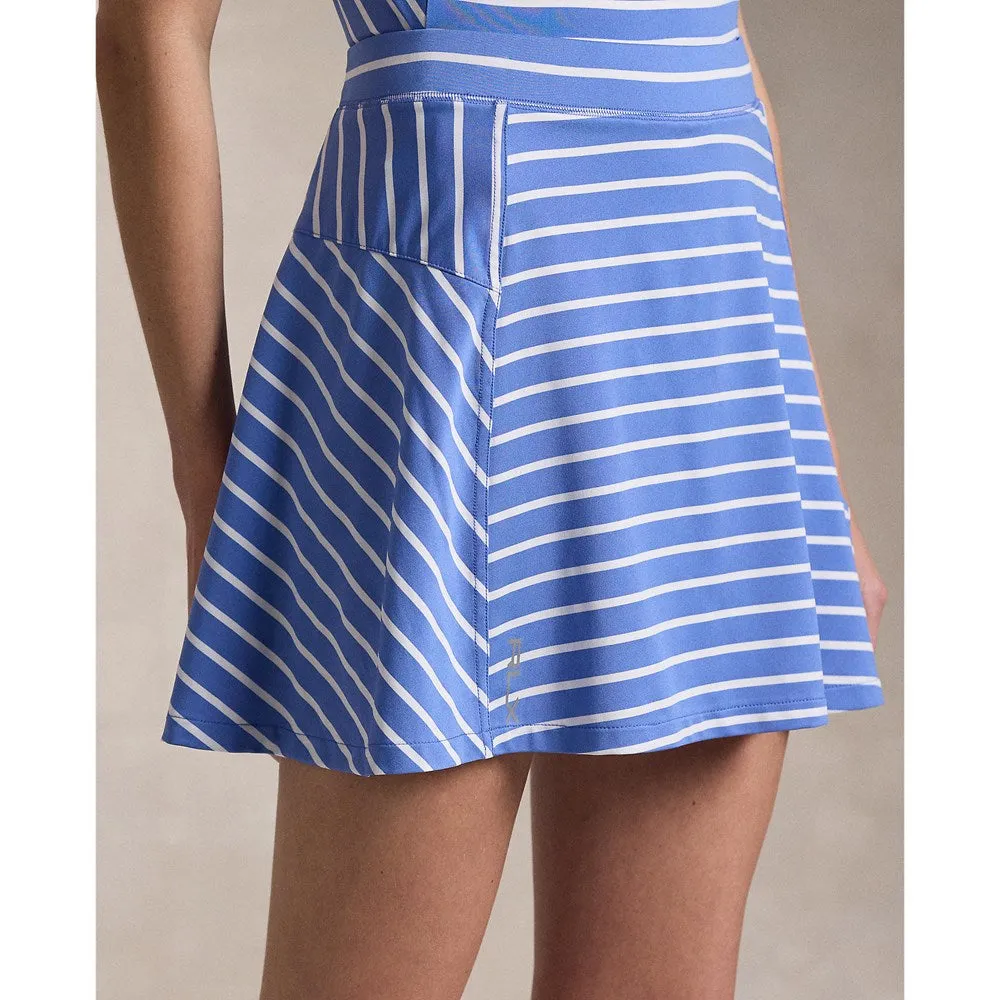 Rlx Ralph Lauren Women'S 15" Striped Jersey A-Line Golf Skort - Resort Blue/White Designed to Dominate Unleash Your Power