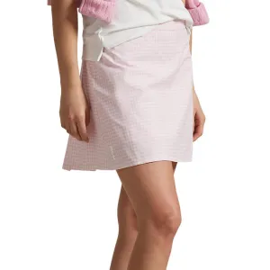 Easter Sale Big Savings Rlx Ralph Lauren Women'S 17' Aim Pleated Back Golf Skort - Garden Pink Gingham